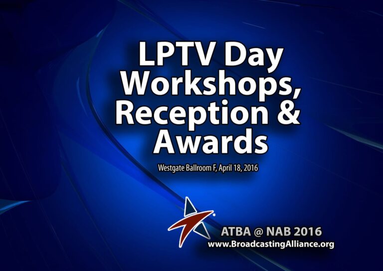 ATBA NAB LPTV Day 2016 Schedule